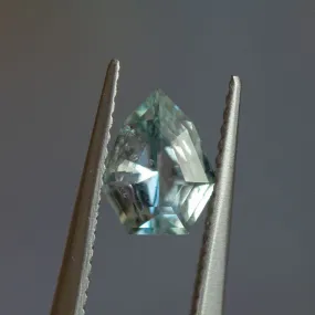 1.07CT SHIELD MONTANA SAPPHIRE, MINTY GREEN BLUE, 7.98X6.48MM, UNTREATED