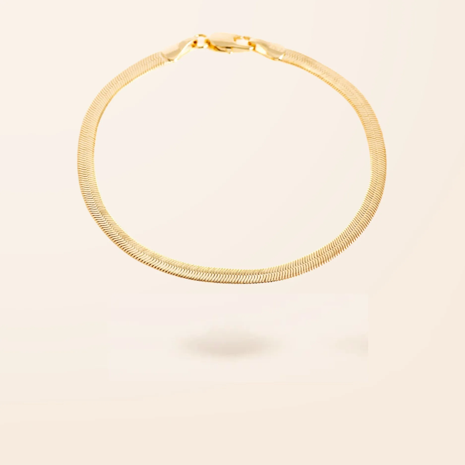 10K Gold Herringbone Bracelet