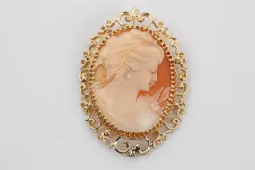 14k Yellow Gold Cameo Brooch (8.79g.)