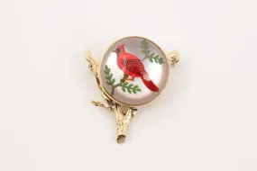 14k Yellow Gold Cardinal Brooch (9.28g.)