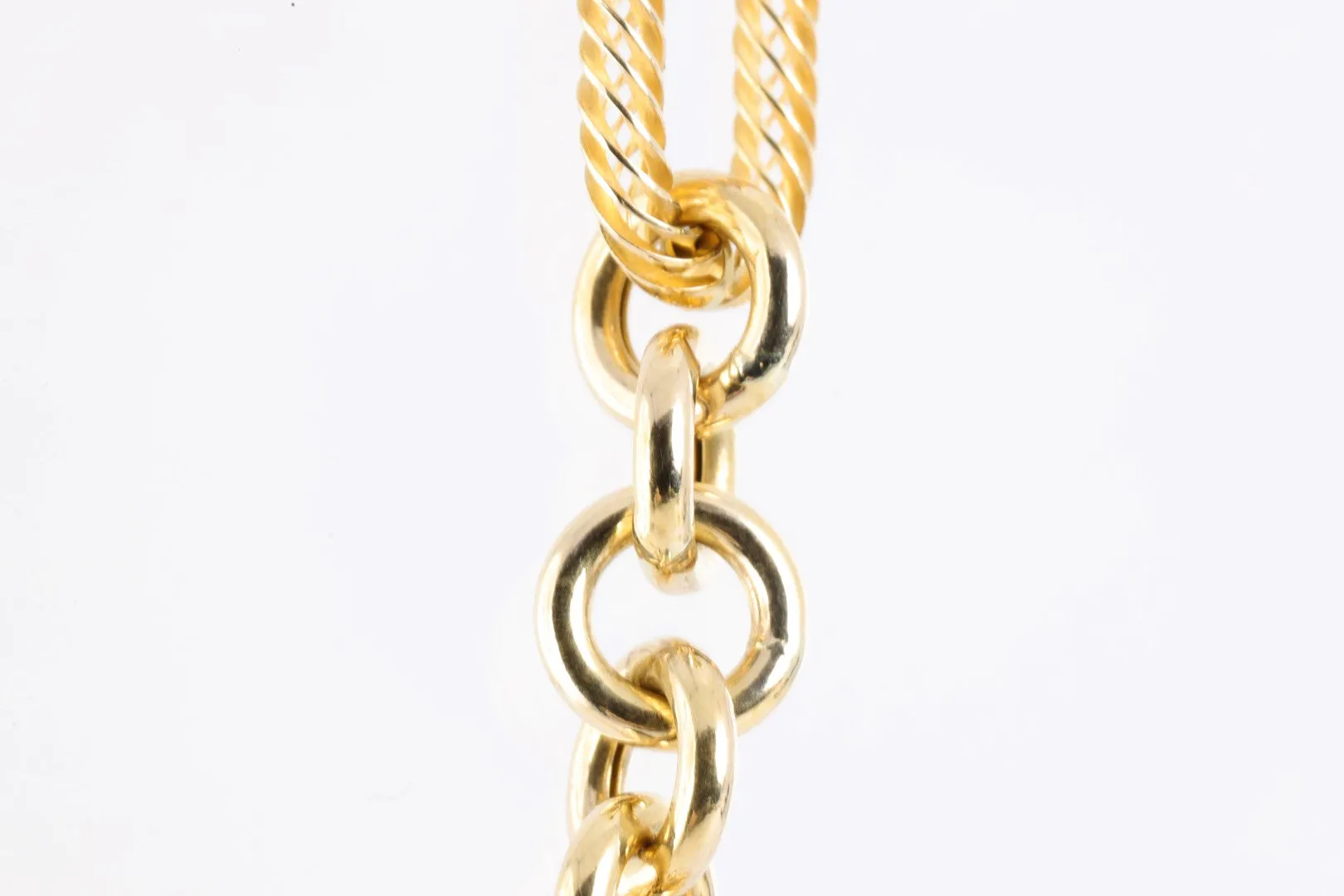 24" 14k Yellow Gold Openwork Oval Link Necklace (37.97g.)