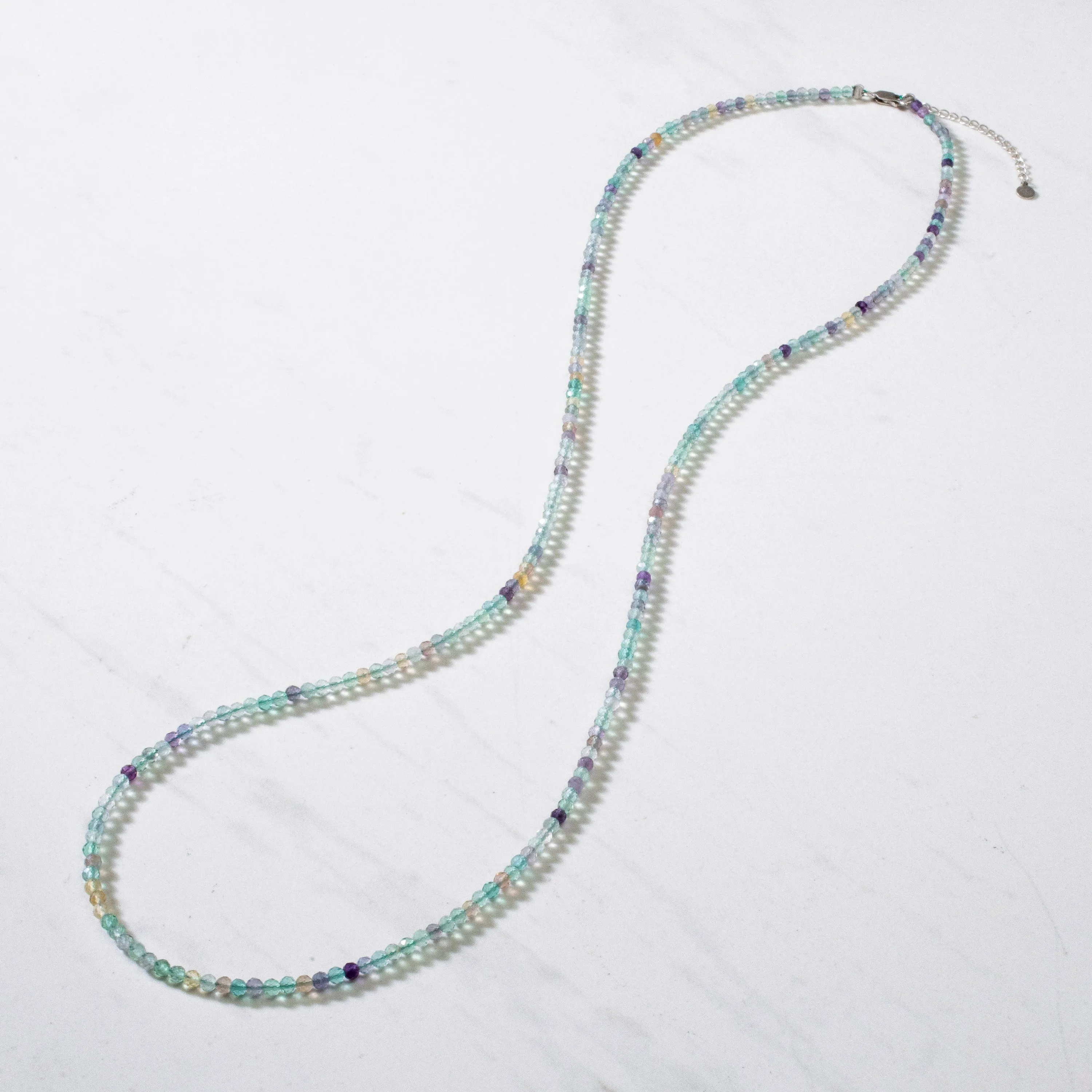 3mm Fluorite Faceted 31 Necklace / Multi Wrap Bracelet