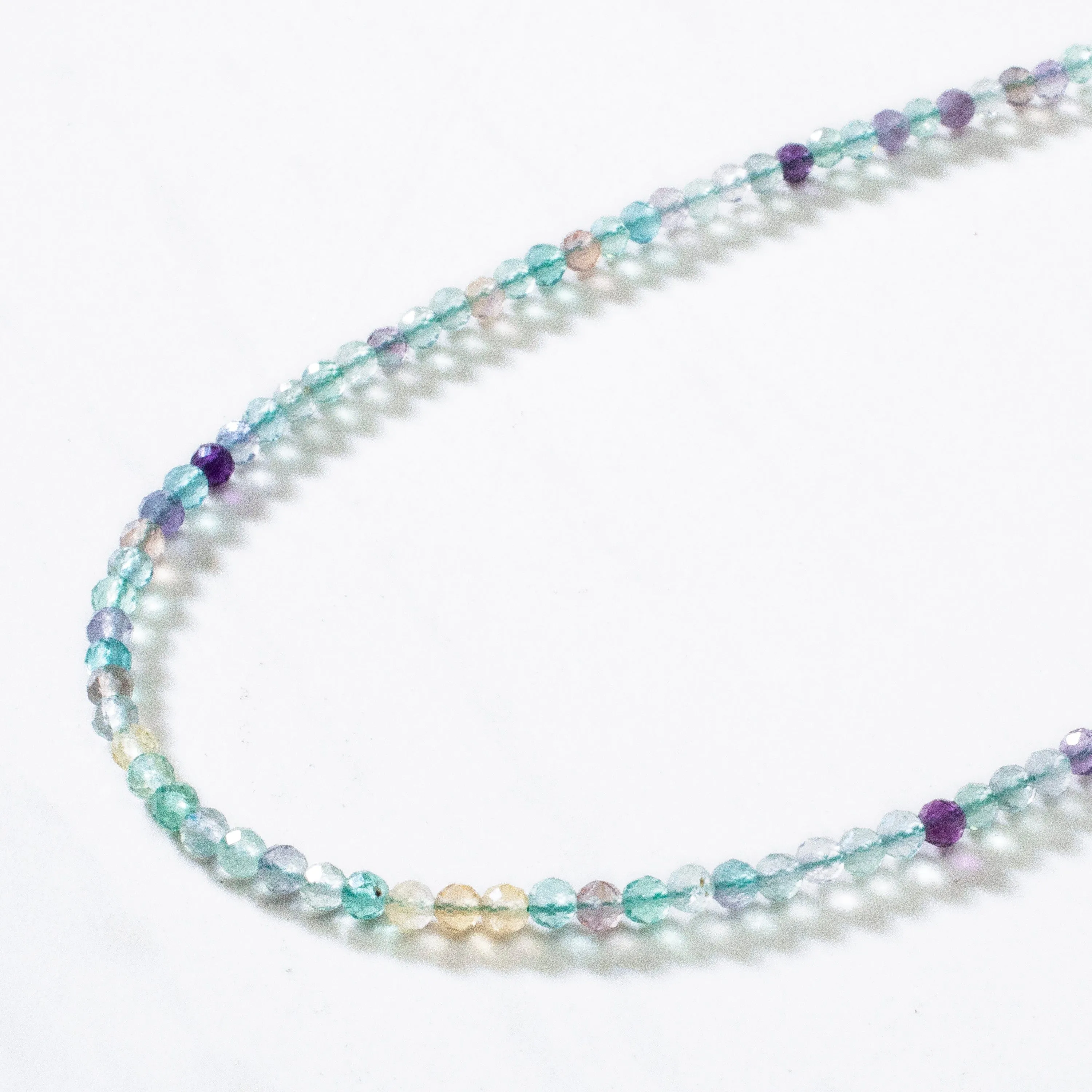 3mm Fluorite Faceted 31 Necklace / Multi Wrap Bracelet