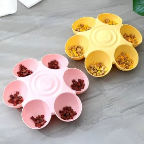 6 In 1 Dog Bowl Puppy Slow Feeder Dog Bowl Cat Water Bottle Flower Shape Cat Water Feeding Bowl Healthy Diet Dish Pet Accessory