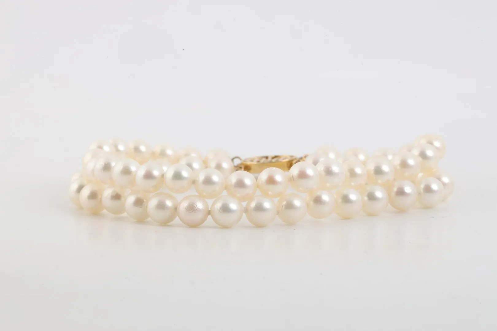 7.5" 14k Yellow Gold Pearl Bracelet (20.31g.)