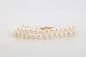 7.5" 14k Yellow Gold Pearl Bracelet (20.31g.)