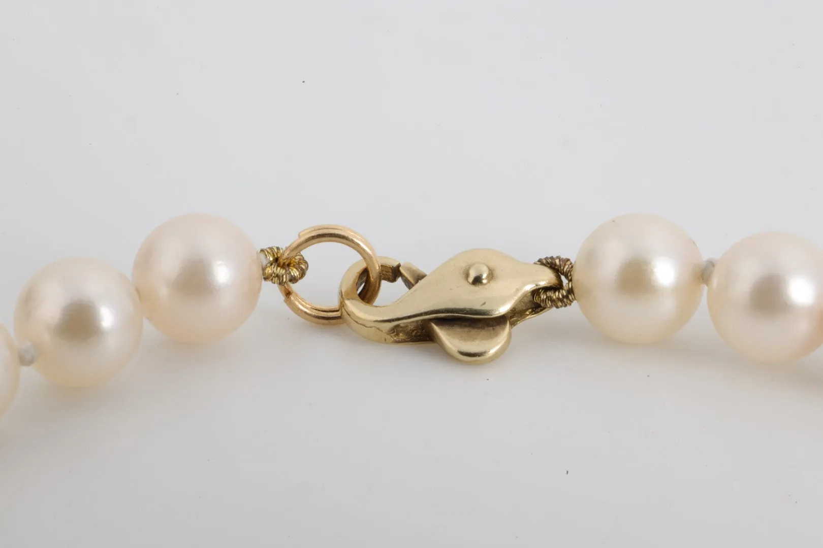 8" 14k Yellow Gold Pearl Bracelet (9.78g.)