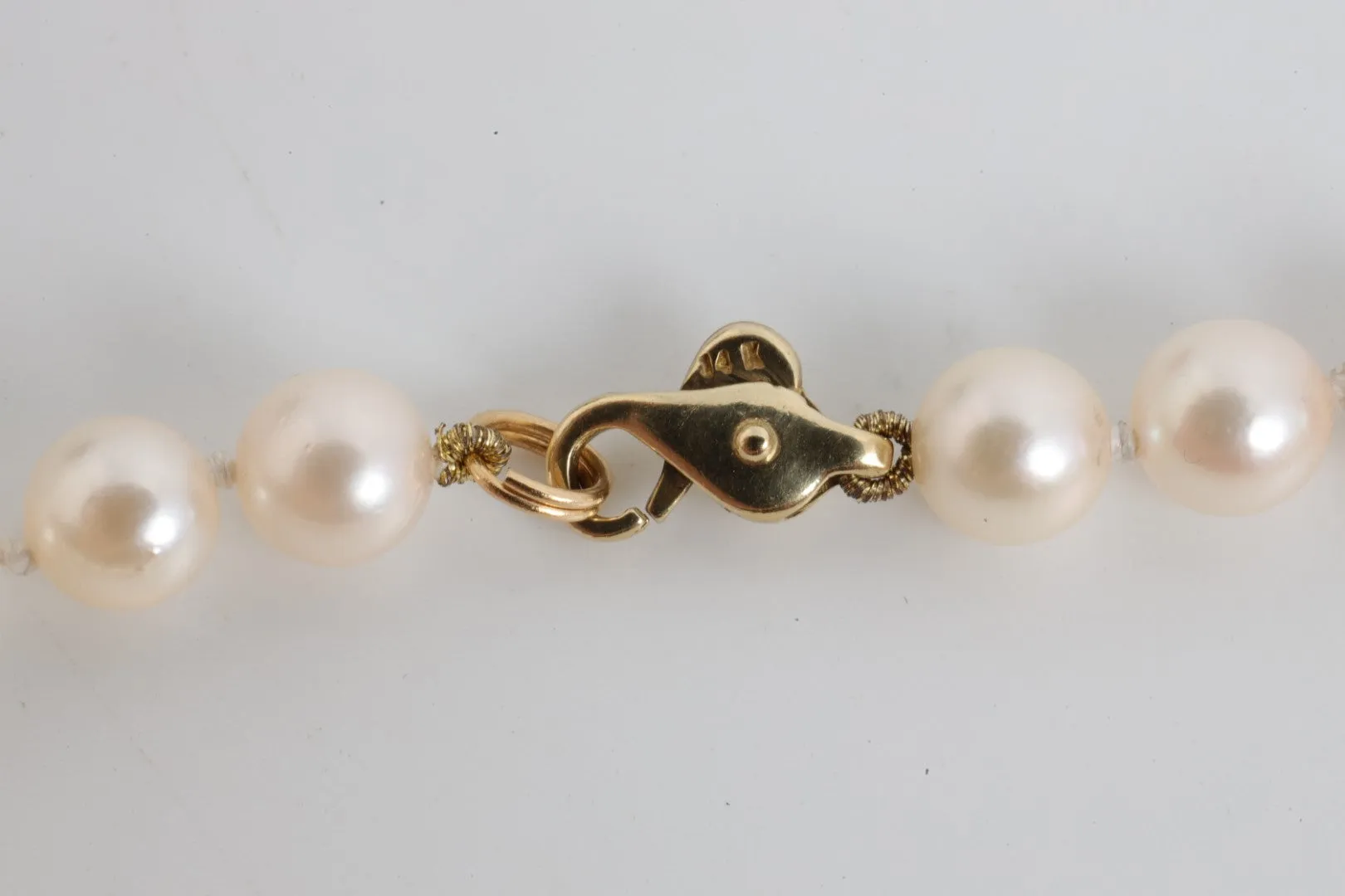 8" 14k Yellow Gold Pearl Bracelet (9.78g.)