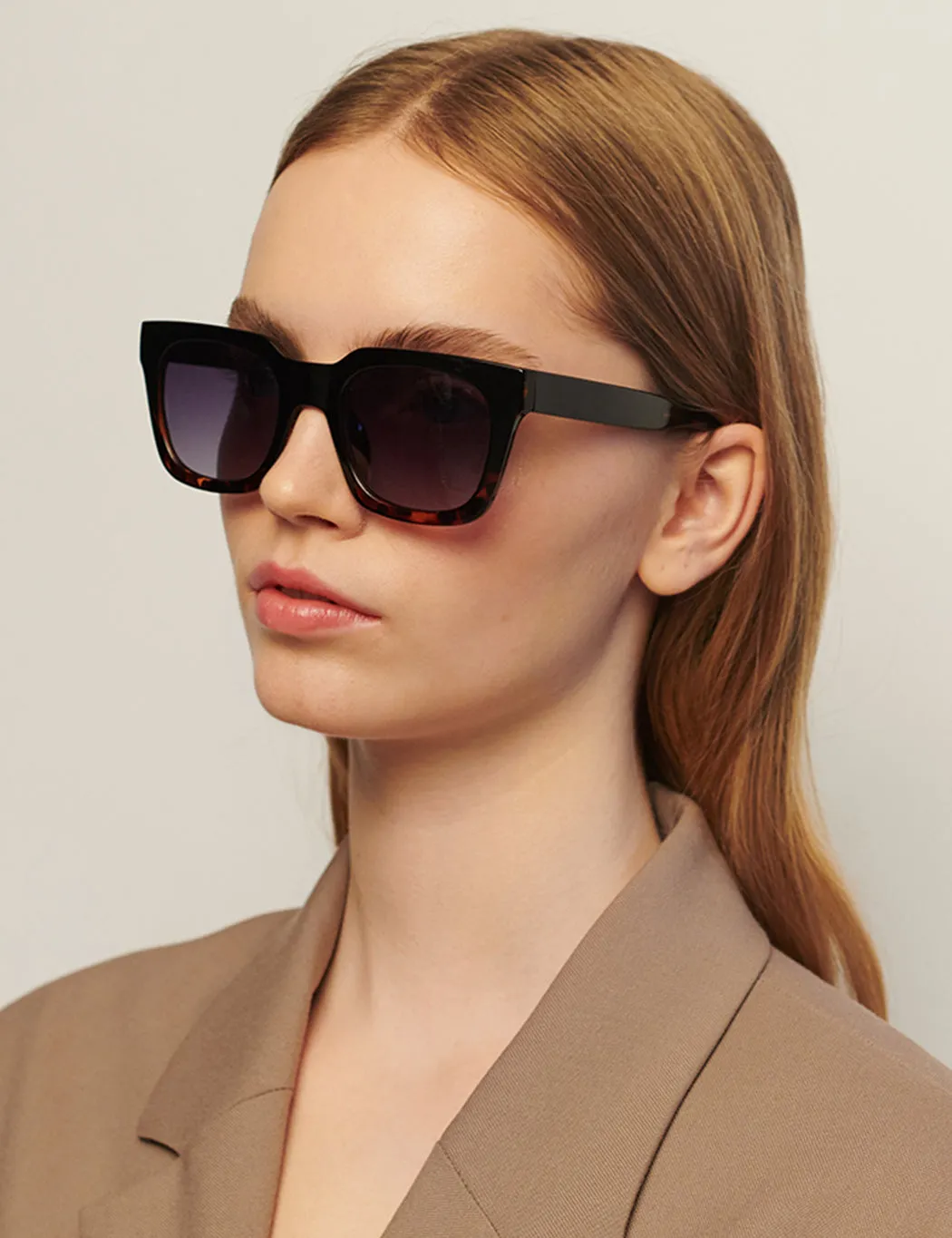 A. Kjaerbede Nancy Sunglasses - Black Demi Tortoise