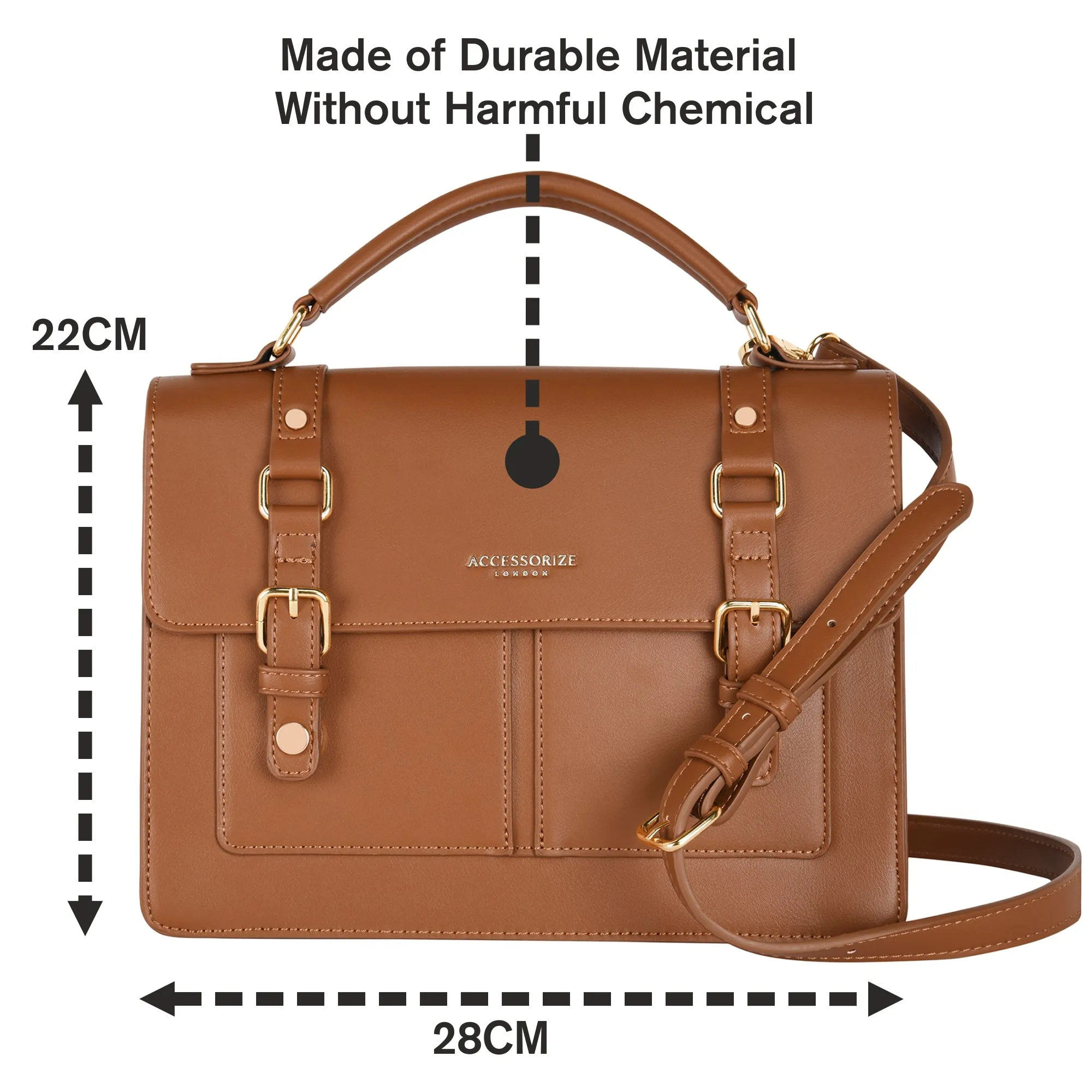 Accessorize London Women's Tan Rookie - Satchel