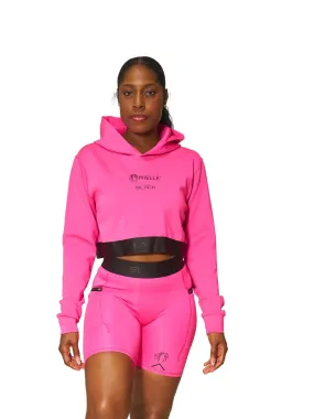 Actively Black x Mielle Pink Long Sleeve Crop Hoodie