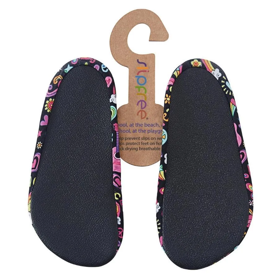 Adult Slipfree Water Socks -Black Peace