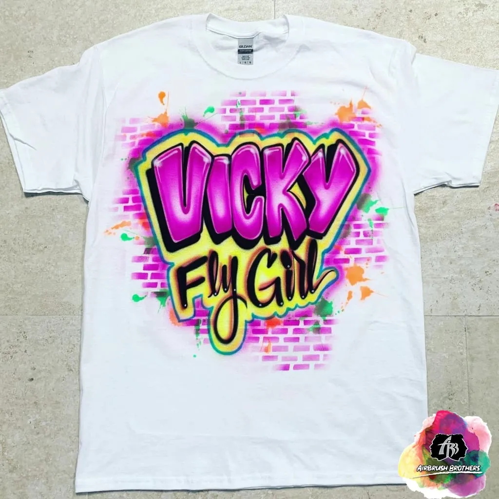 Airbrush Fly Girl Shirt Design