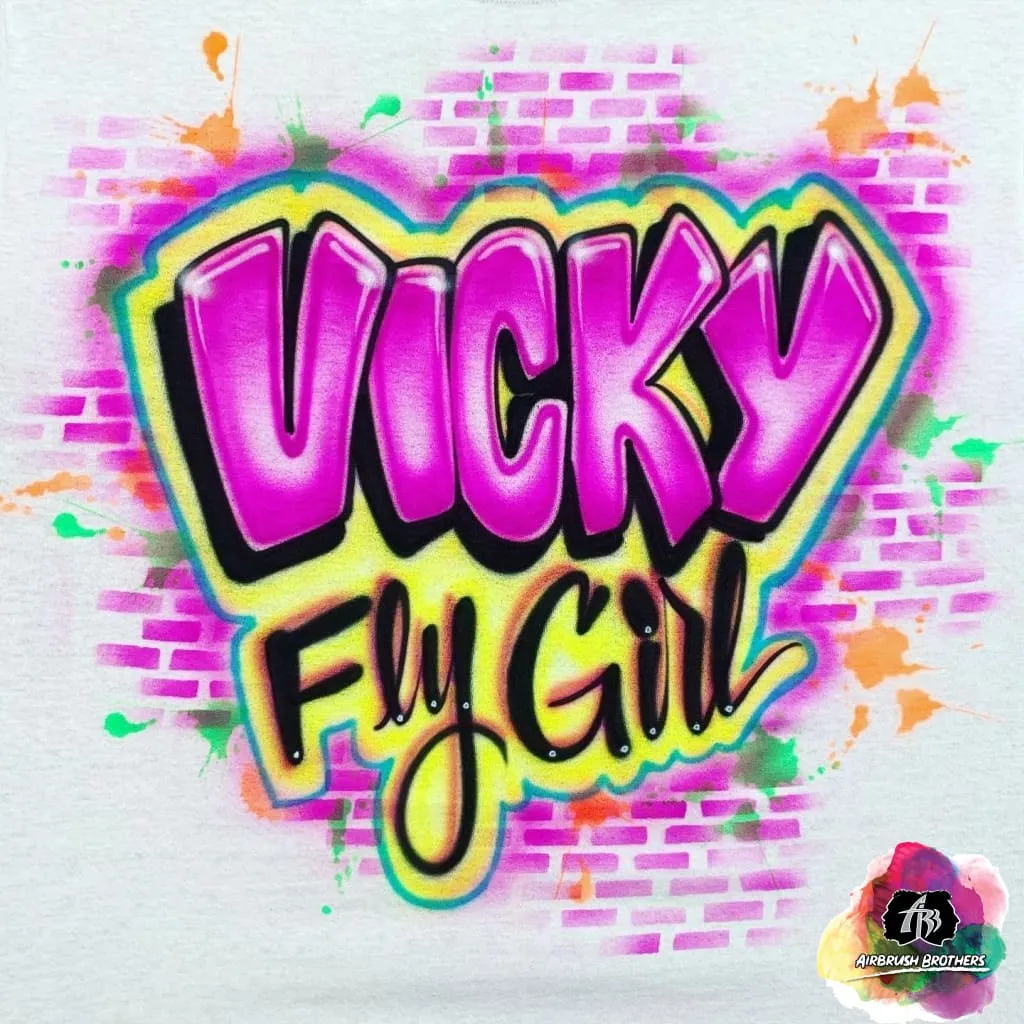 Airbrush Fly Girl Shirt Design