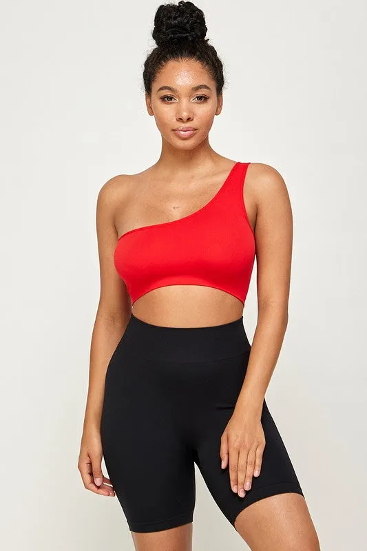 Alex One Sleeve Crop Top