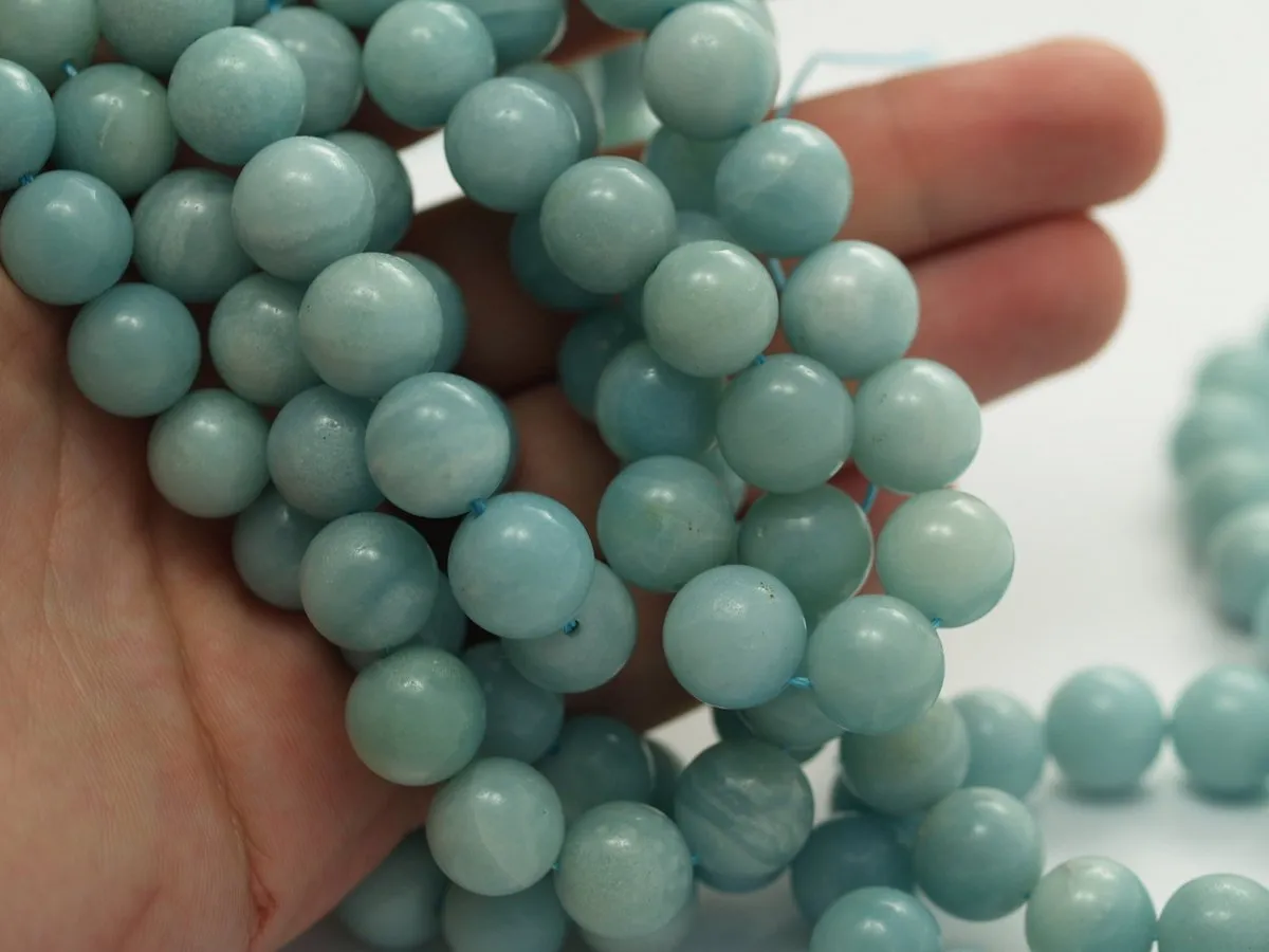 Amazonite 12 Mm Round Gemstone Beads 15.5 Inches Full Strand G95 T011