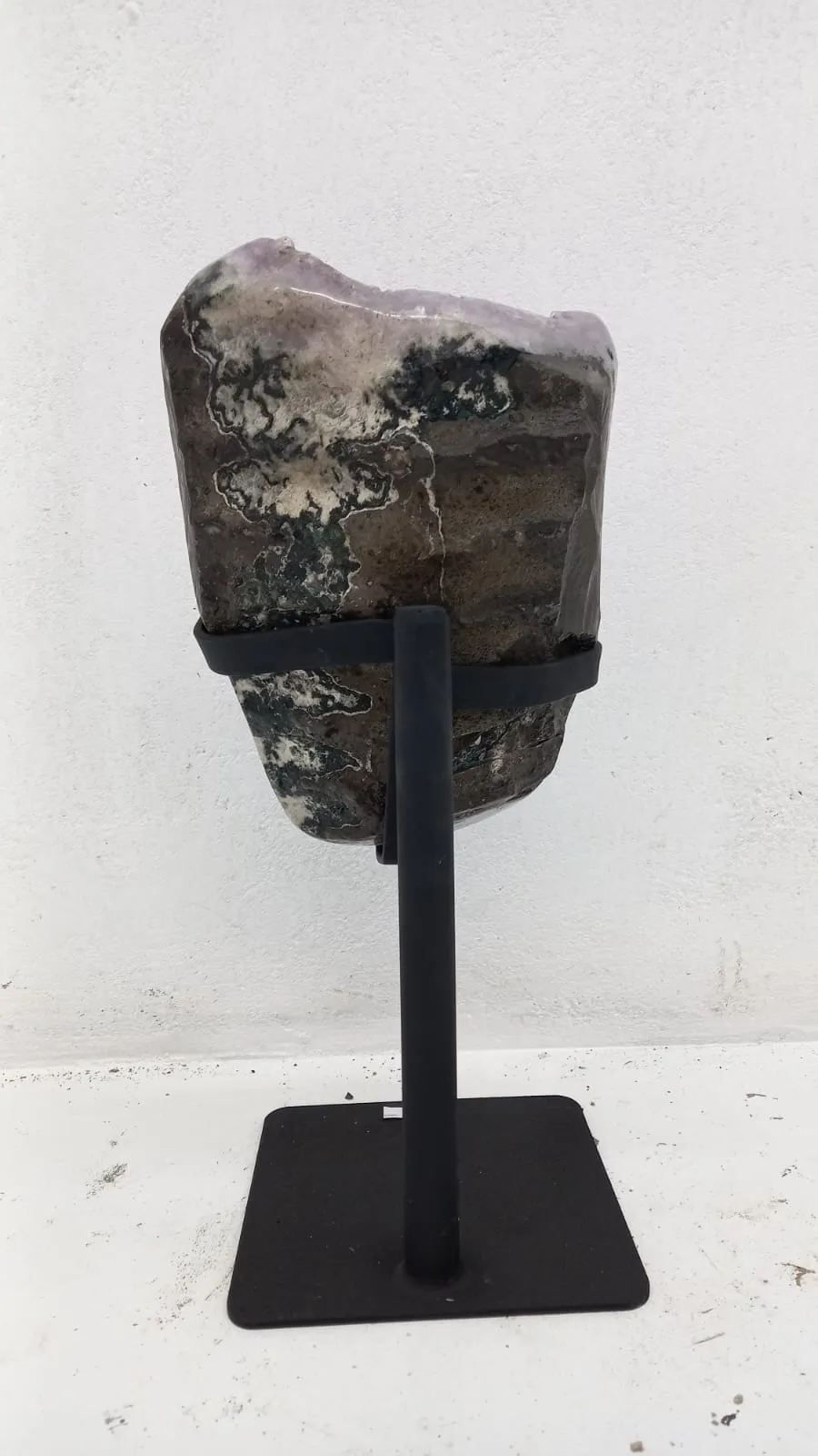 Amethyst Geode from Brazil on Custom Stand- 16 / 15 lbs