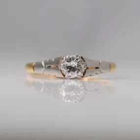 Art Deco 1920's Diamond Solitaire Engagement Ring