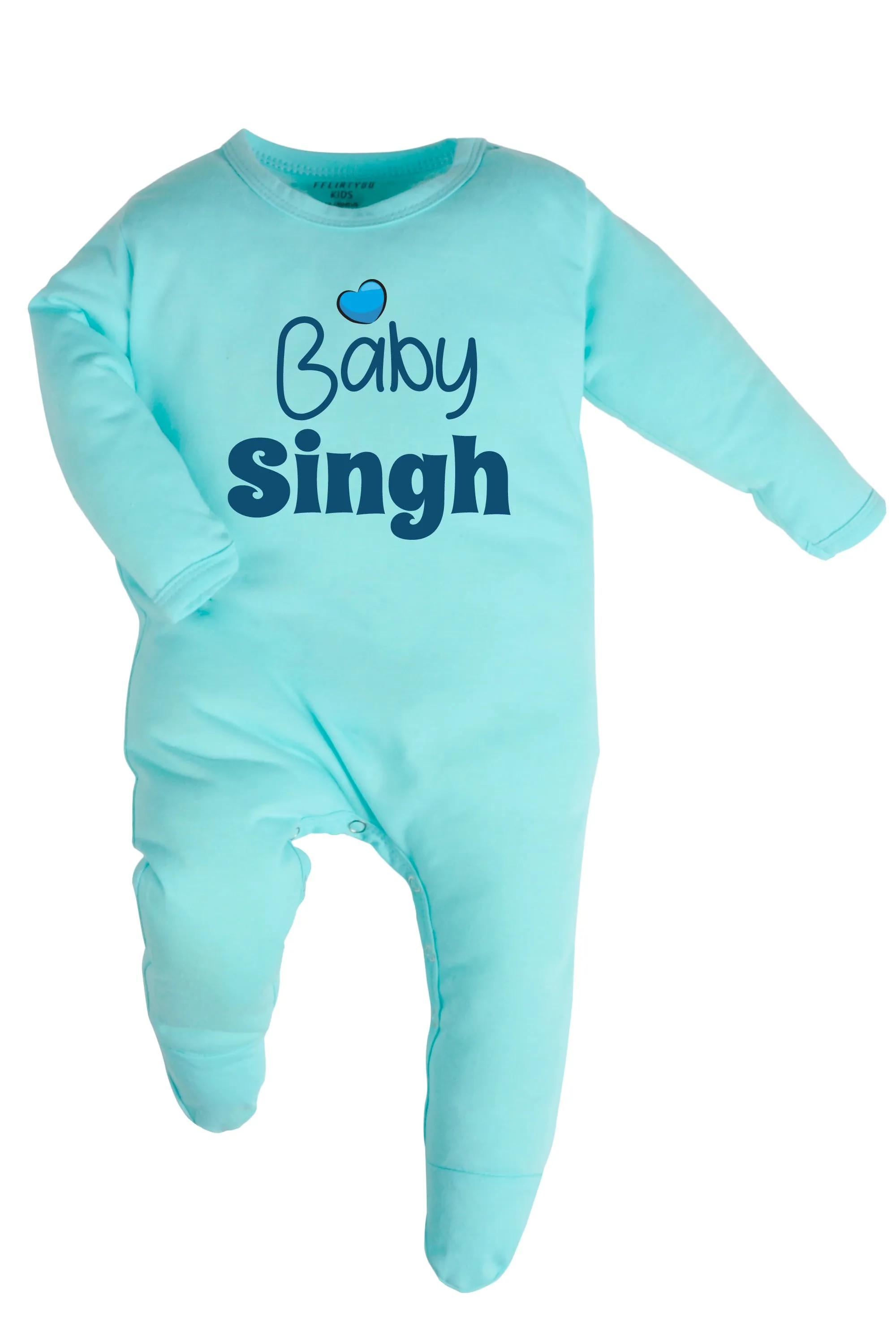 Baby (Blue) Custom Surname Baby Romper | Onesies