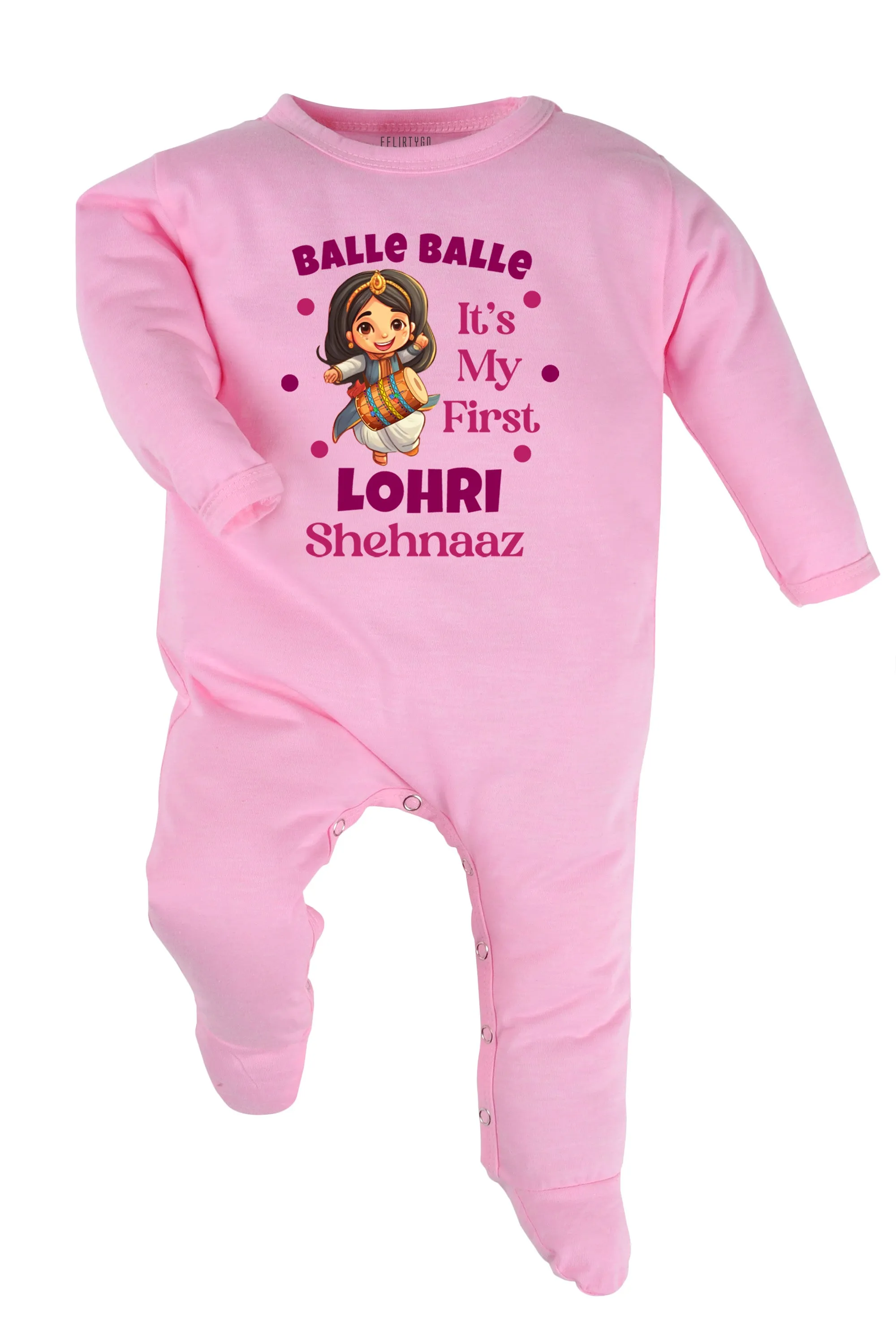 Balle Balle It's My First Lohri Baby Romper | Onesies w/ Custom Name