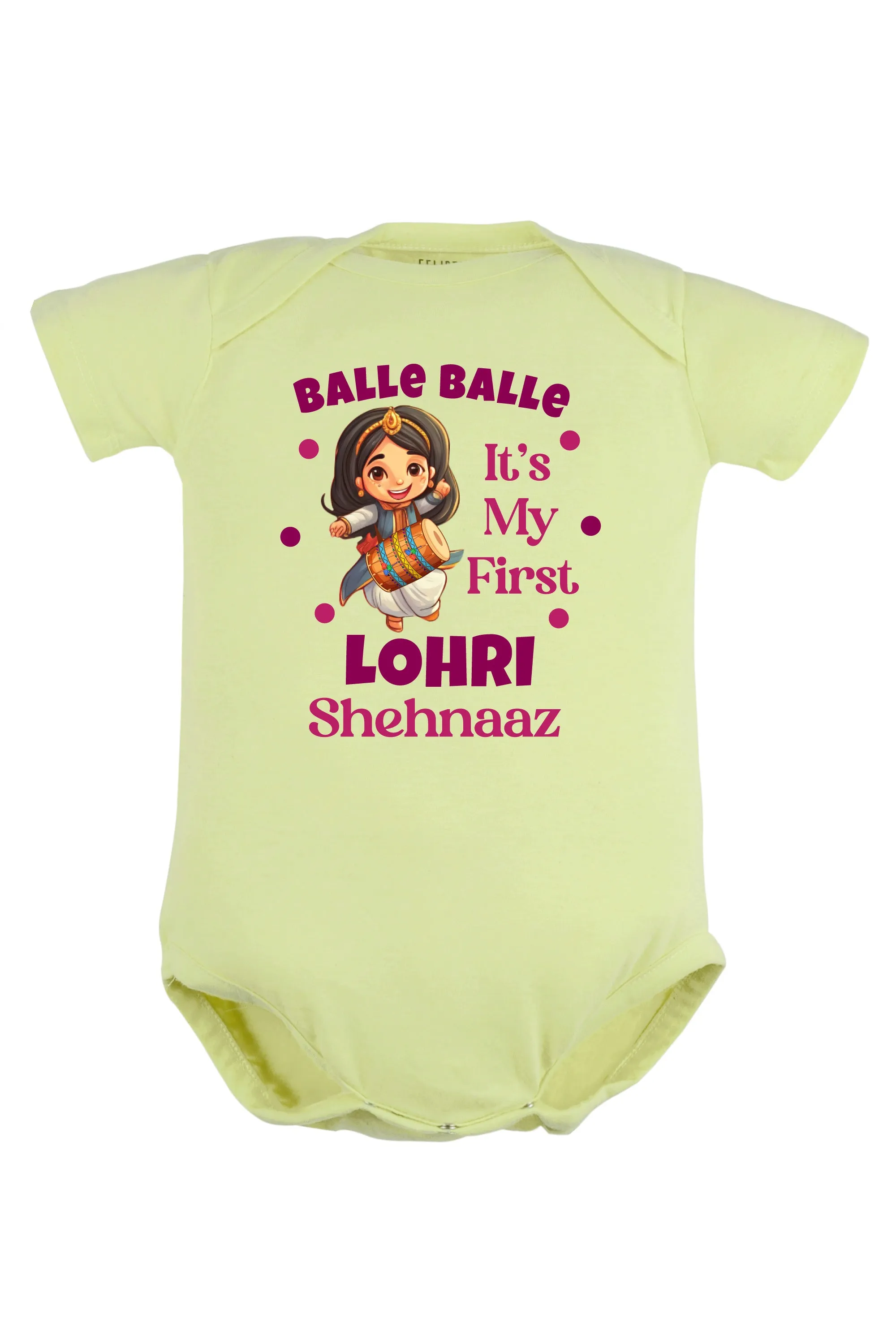 Balle Balle It's My First Lohri Baby Romper | Onesies w/ Custom Name