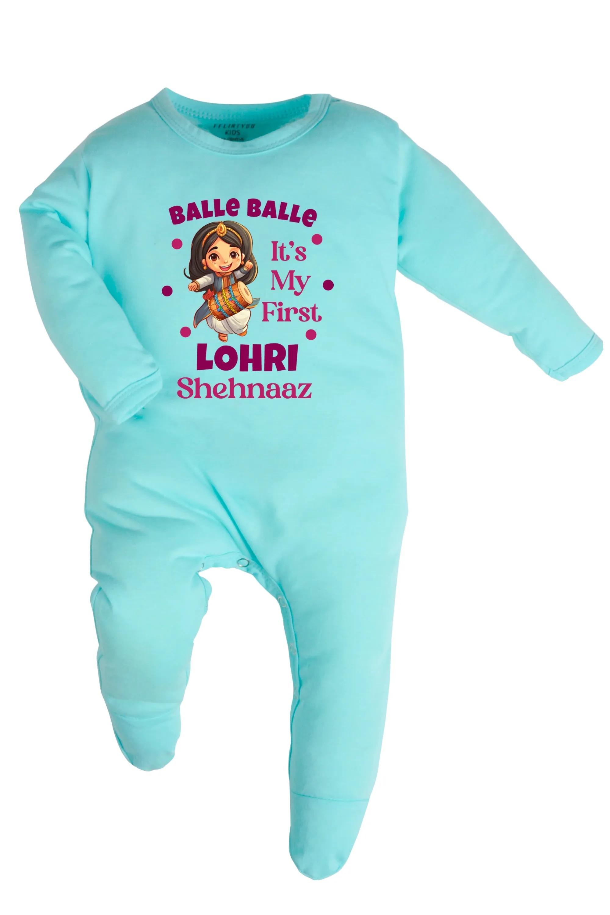 Balle Balle It's My First Lohri Baby Romper | Onesies w/ Custom Name