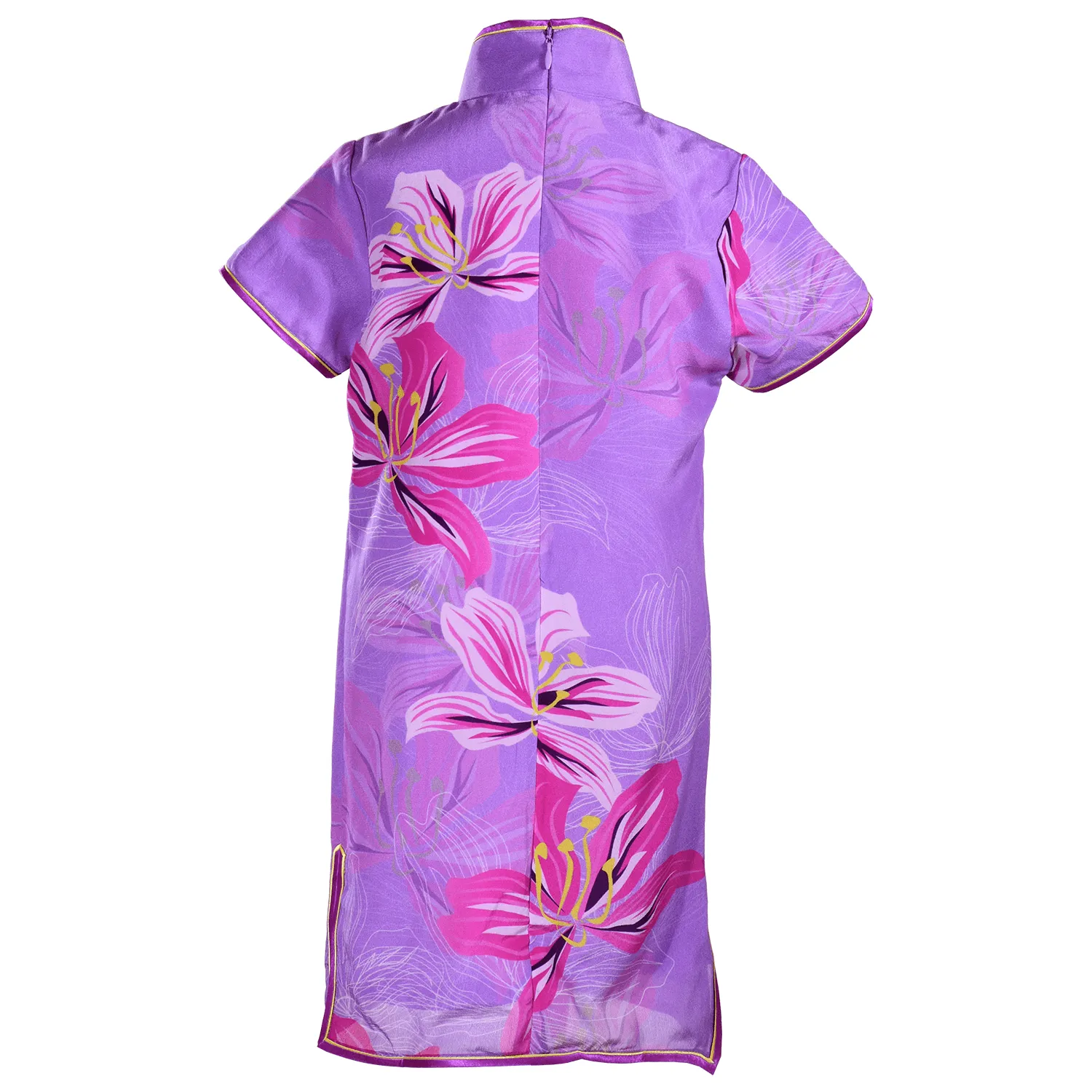 【BAUHINIA】100% Silk Cheongsam with Crystals-Junior