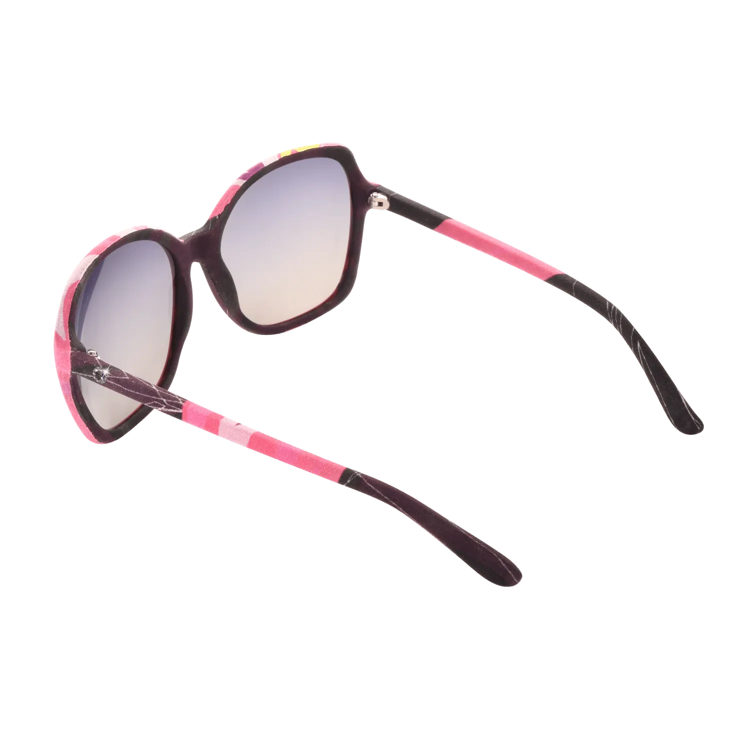 【BAUHINIA】Hand-made 100% Silk-wrapped Sunglasses with Crystals UV400