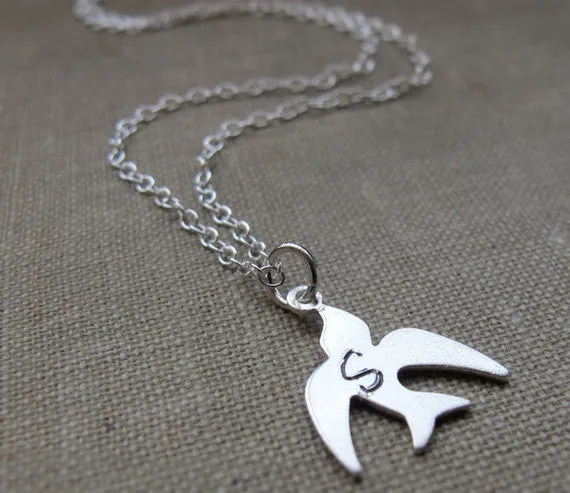 Bird Necklace - Swallow/Dove Pendant Necklace