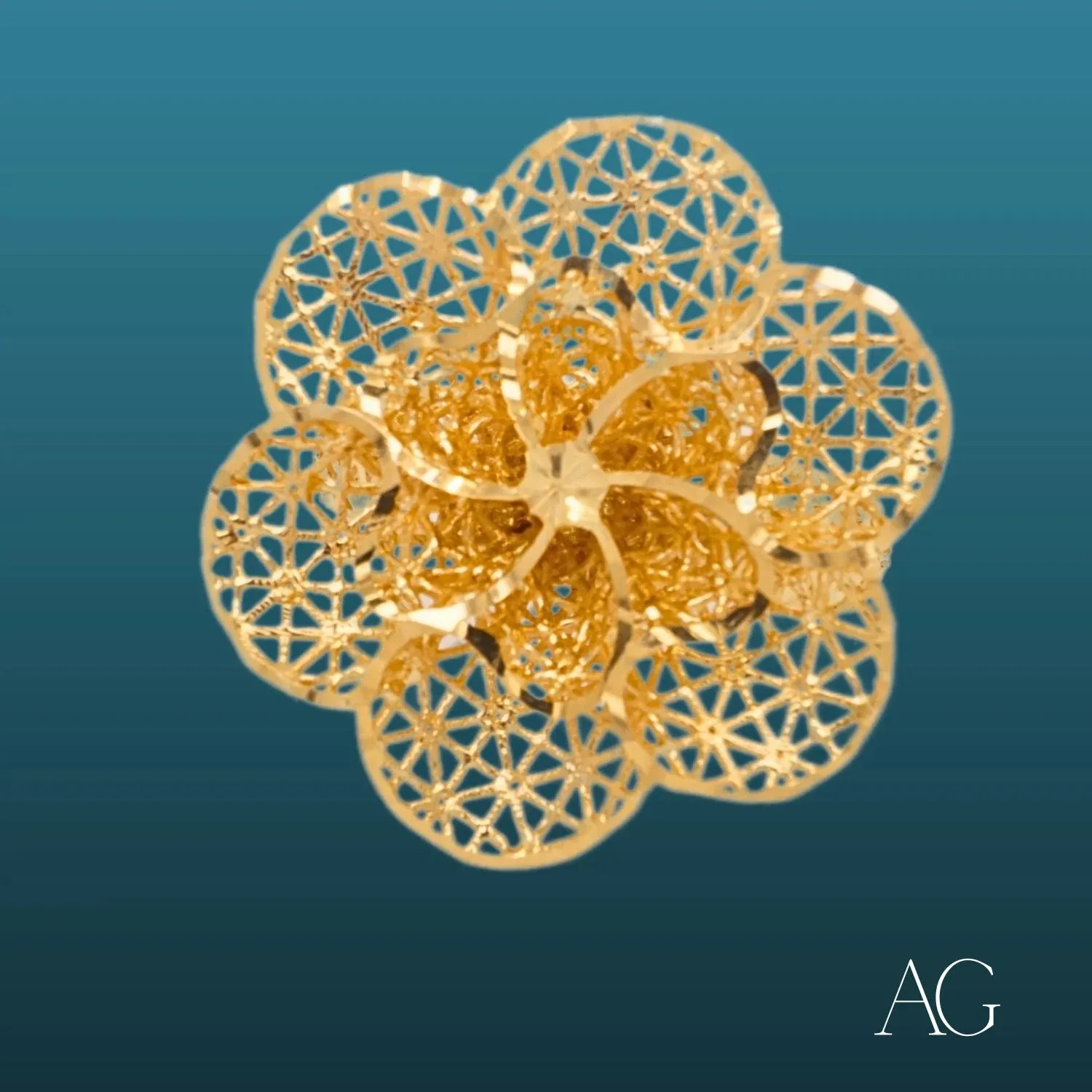 Blossom in Gold: The 18k Flower Ring