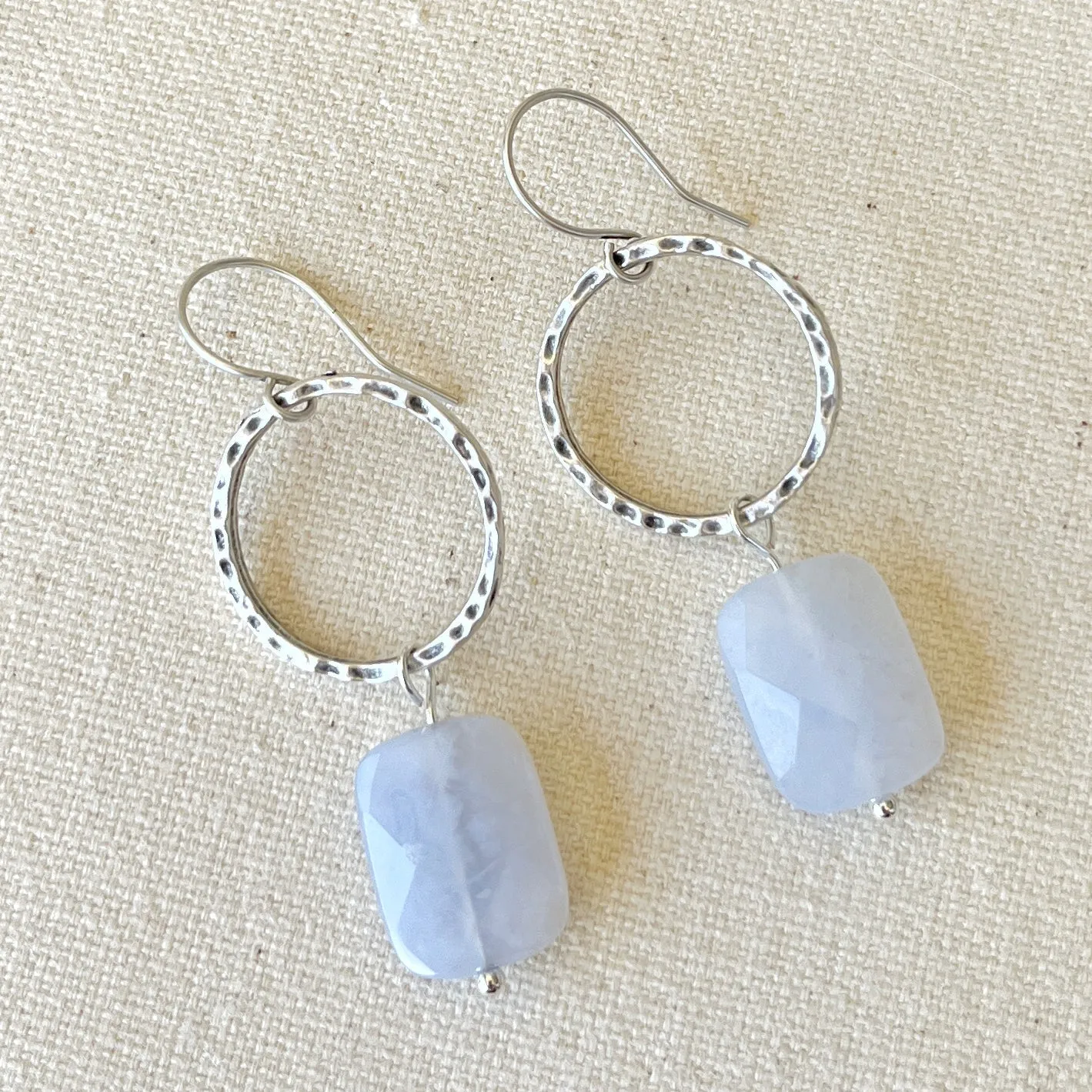 Blue Chalcedony Earrings