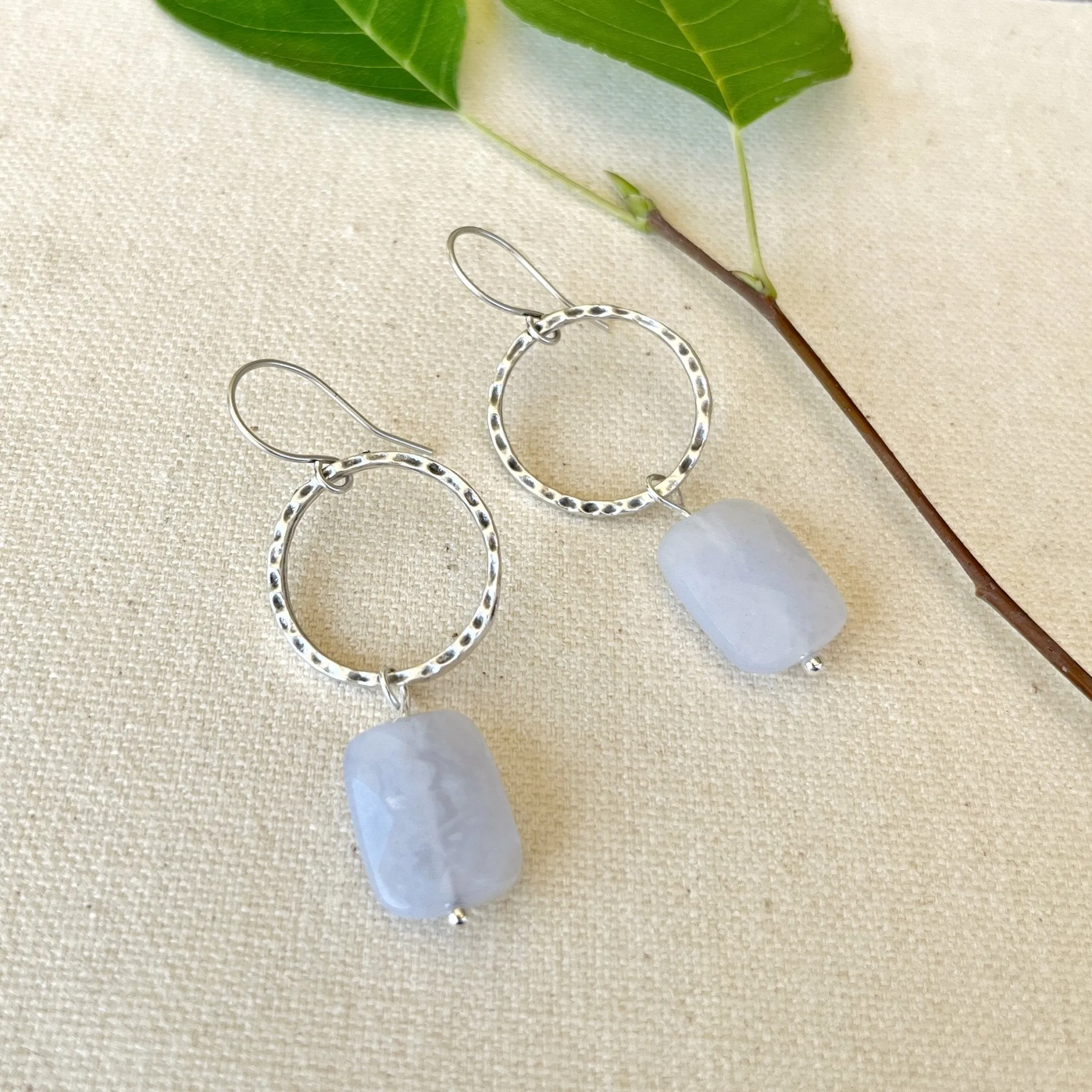 Blue Chalcedony Earrings