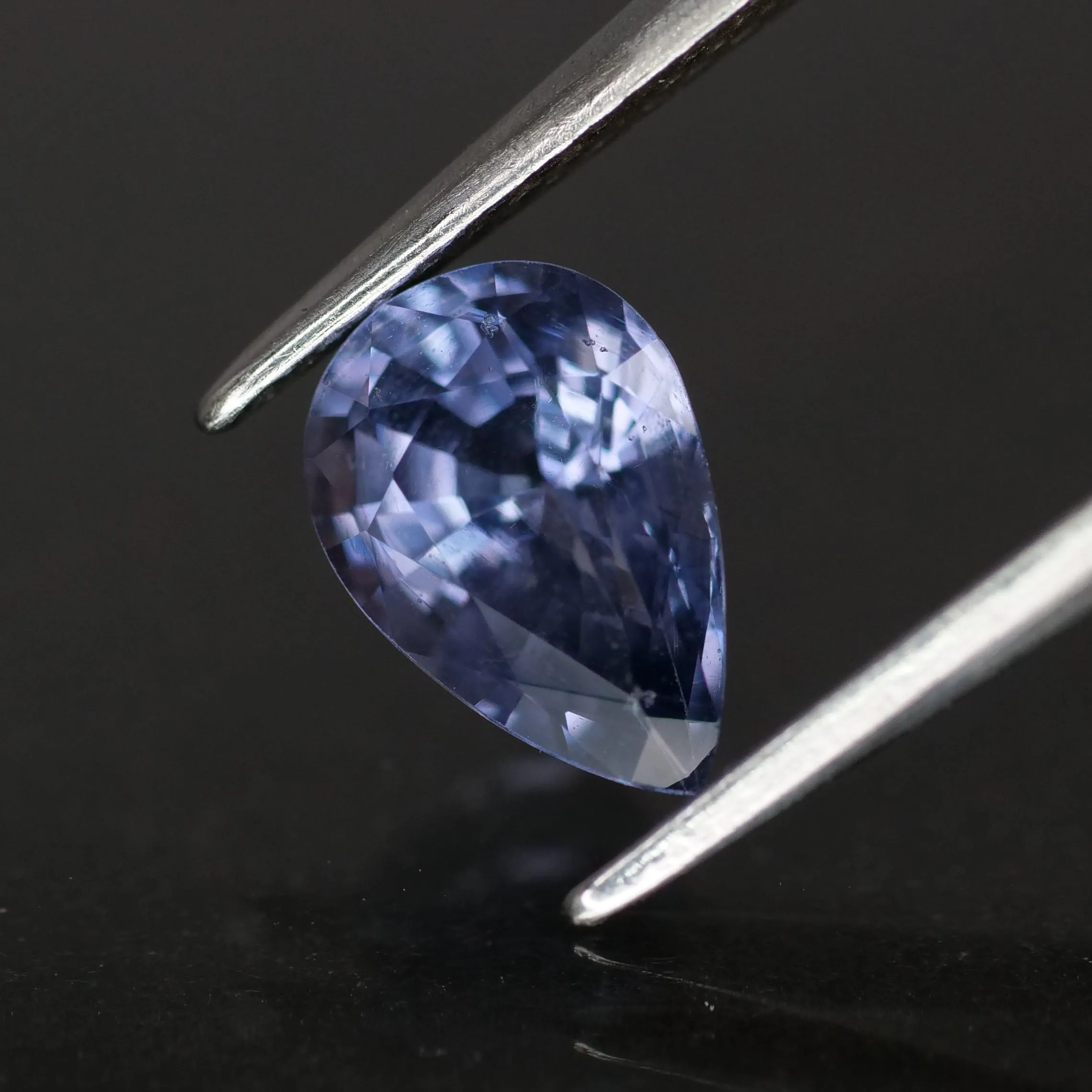 Blue Spinel | natural, purplish blue, pear cut *7x5 mm, *1ct