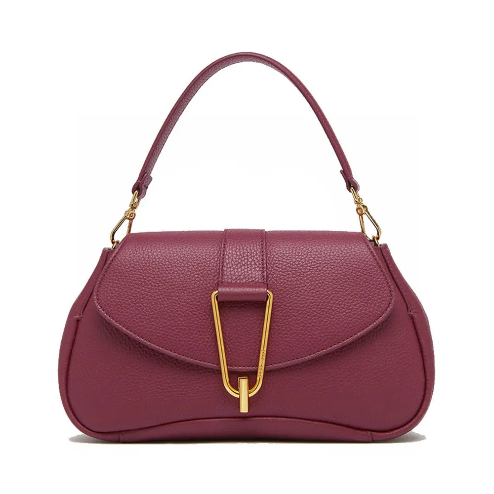 Borsa Donna a Mano con Tracolla COCCINELLE in Pelle linea Himma colore Garnet Red