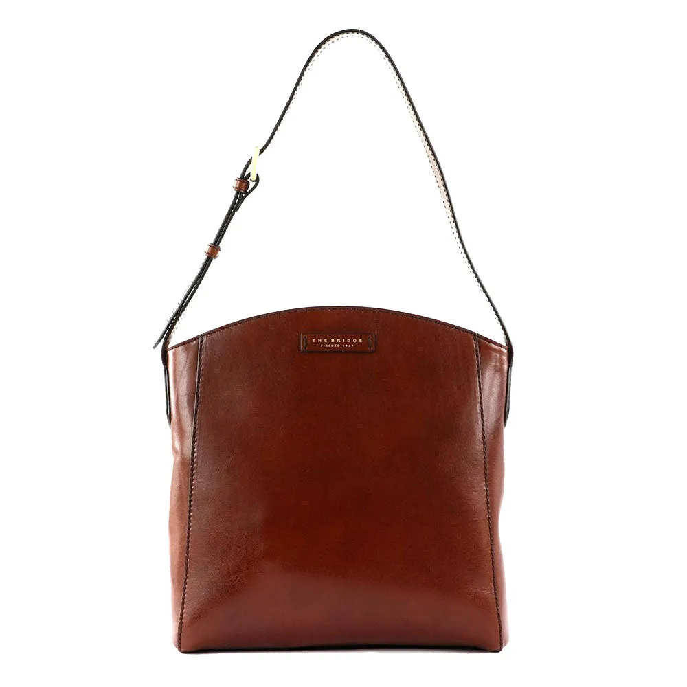 Borsa Donna Hobo THE BRIDGE linea Costanza in Pelle Marrone