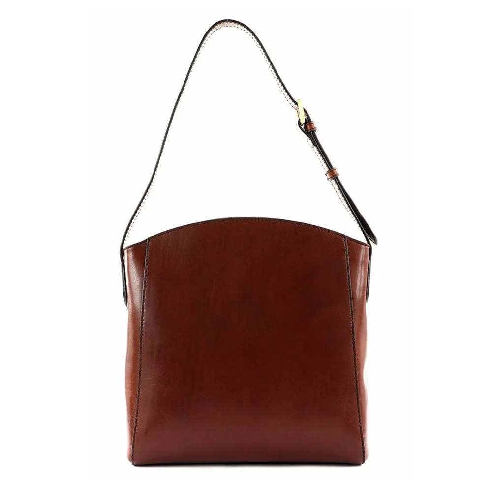 Borsa Donna Hobo THE BRIDGE linea Costanza in Pelle Marrone