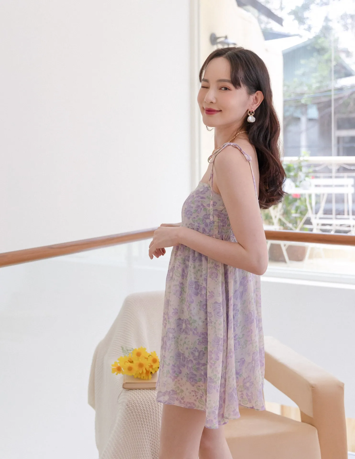 Bridget Dress in Purple Bloom