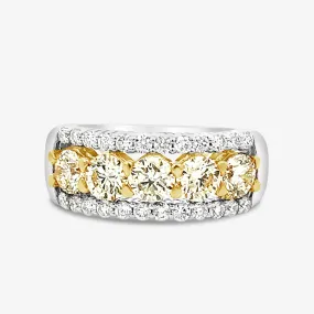 Brilliant Yellow & White Diamond Ring