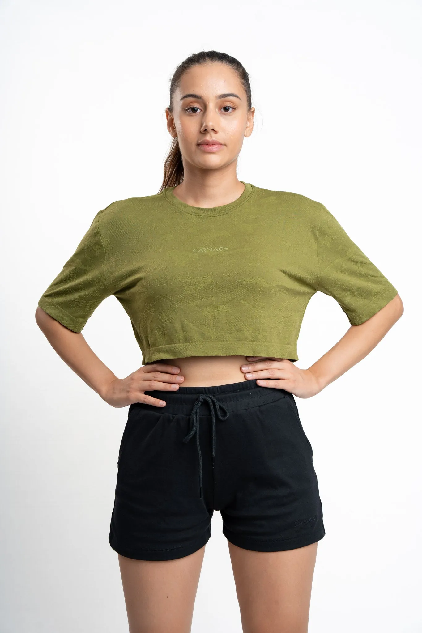 Camo Seamless Oversize Crop