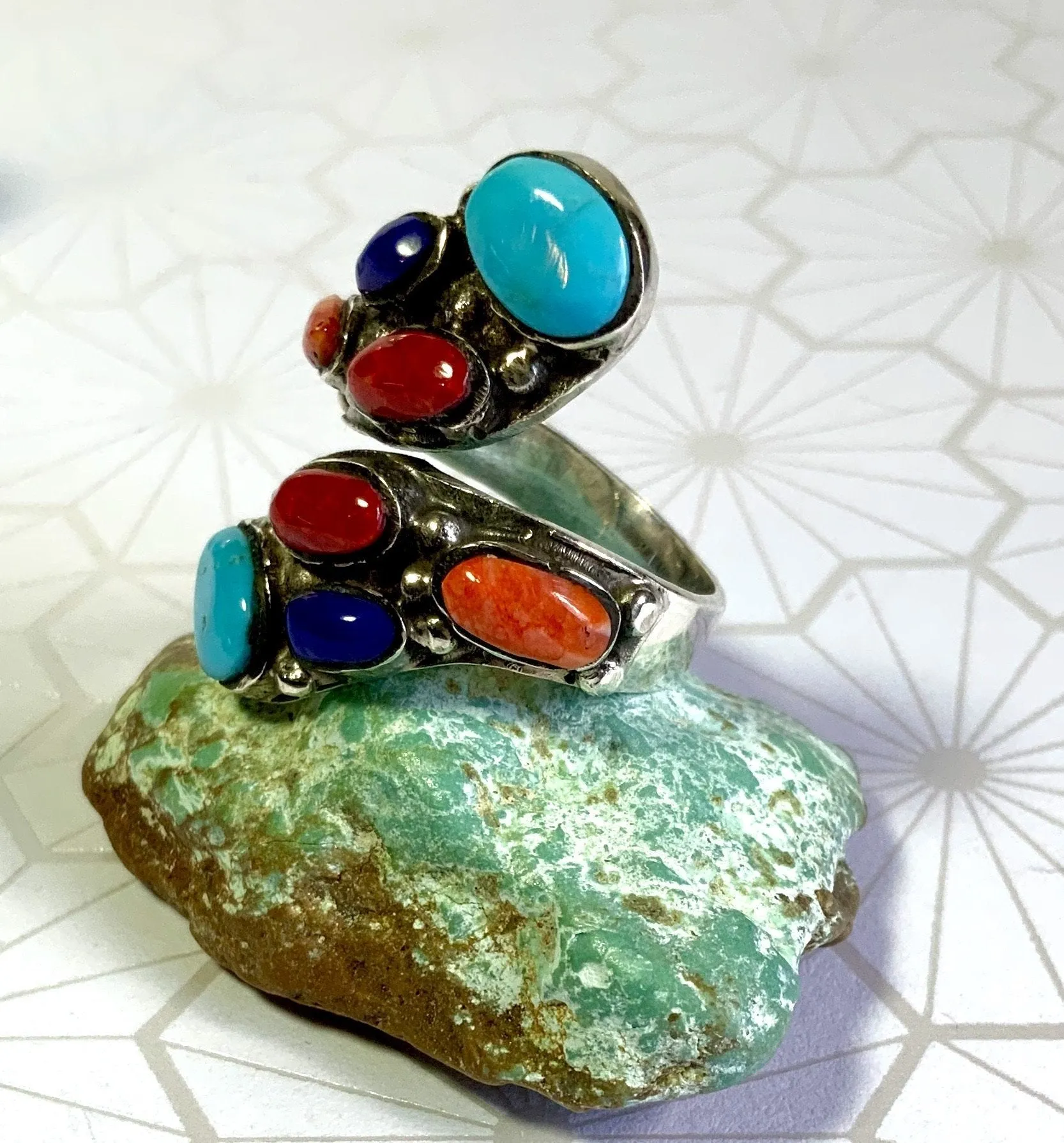 Canyon Floral Southwestern Inlay Ring