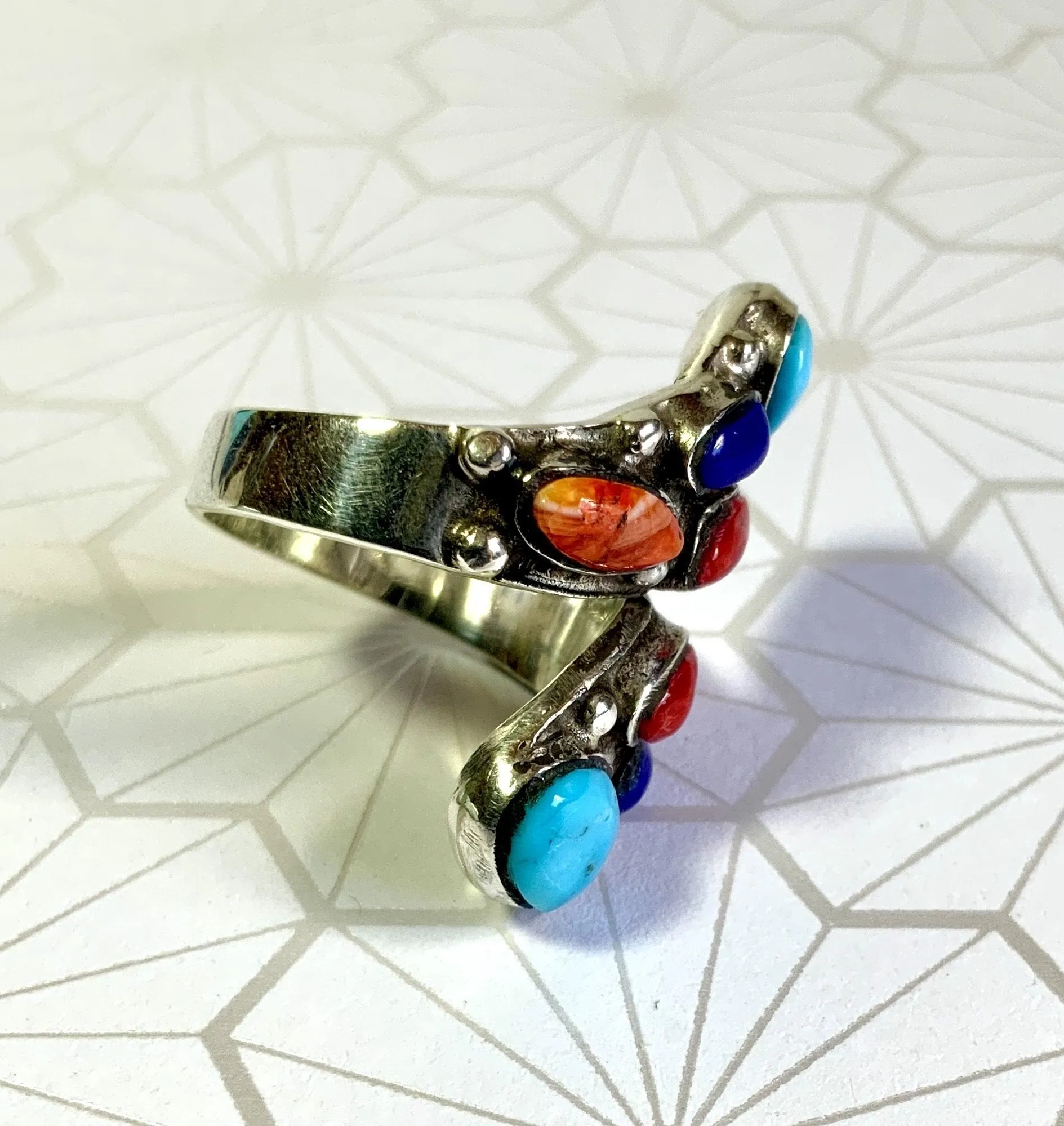 Canyon Floral Southwestern Inlay Ring