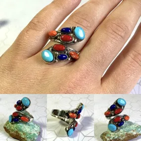 Canyon Floral Southwestern Inlay Ring