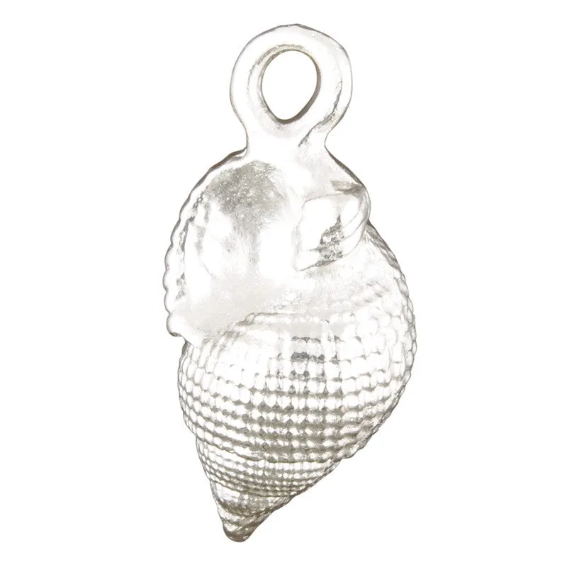 Casting Charms Wholesale-11x23mm Whelk Shell-Silver-Quantity 10