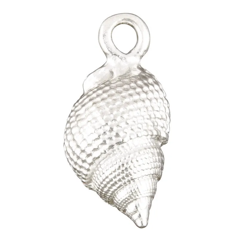 Casting Charms Wholesale-11x23mm Whelk Shell-Silver-Quantity 10