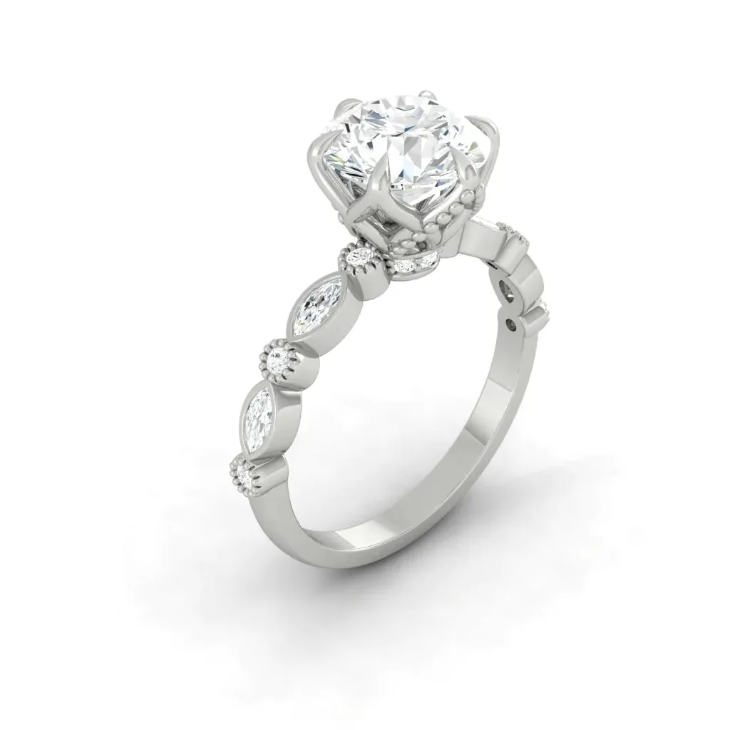 Christine 1.54ct D VS1 ld IGI 18K White Gold