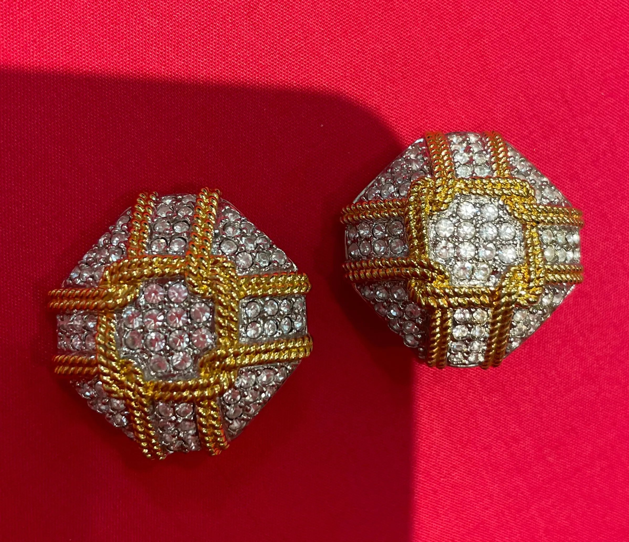 Ciner Rhinestone Earrings