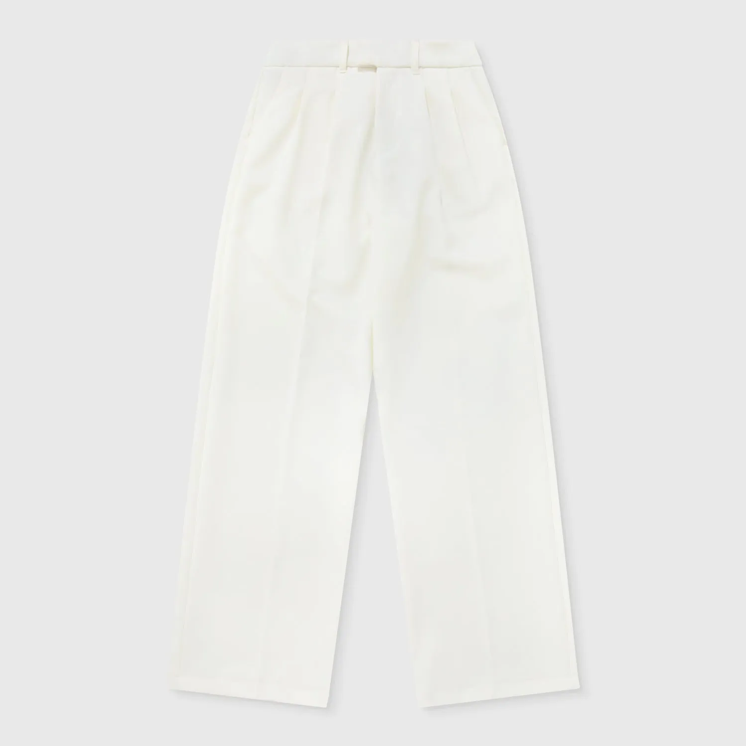 Classic Press-Stud Pants For Women - Ivory