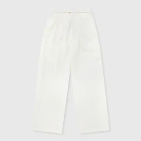 Classic Press-Stud Pants For Women - Ivory