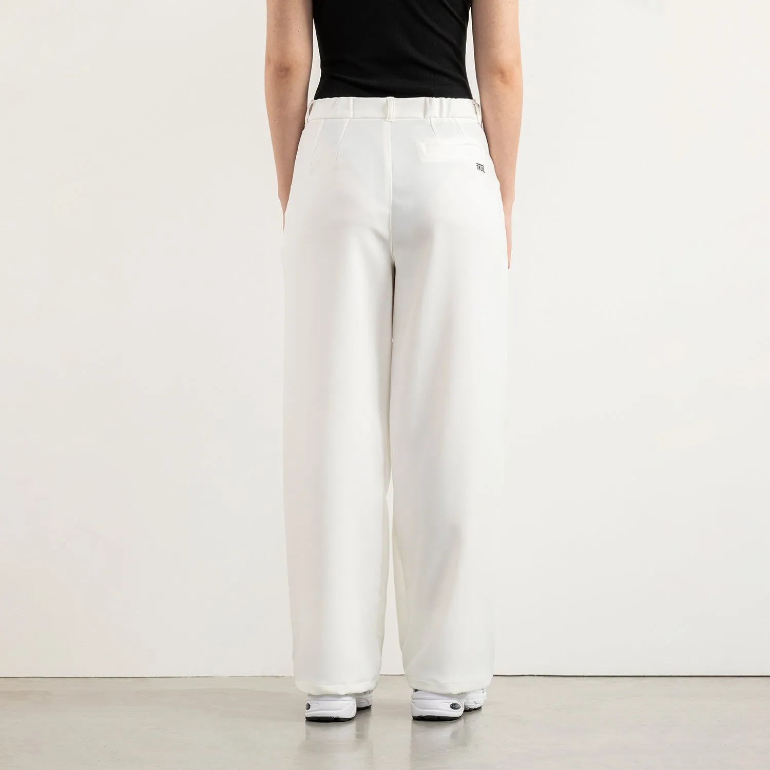 Classic Press-Stud Pants For Women - Ivory