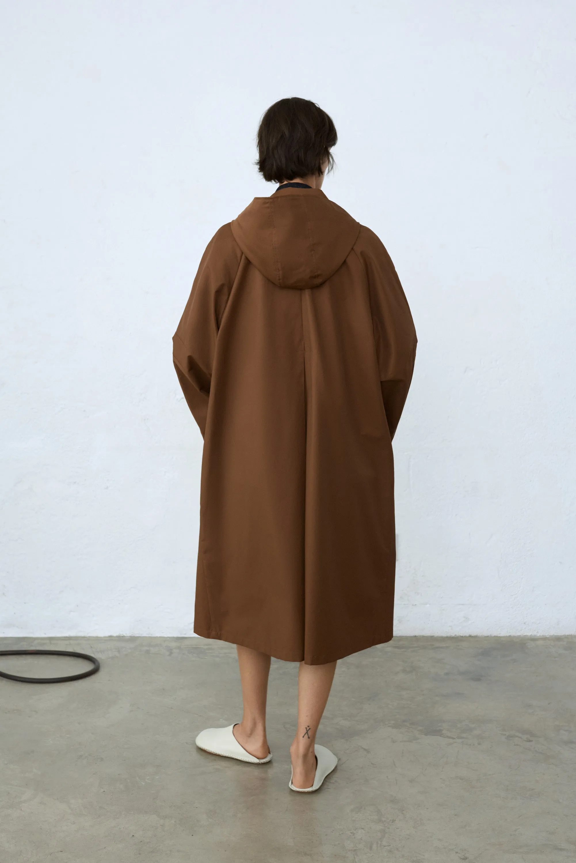 Cordera - Hooded Trench Brown